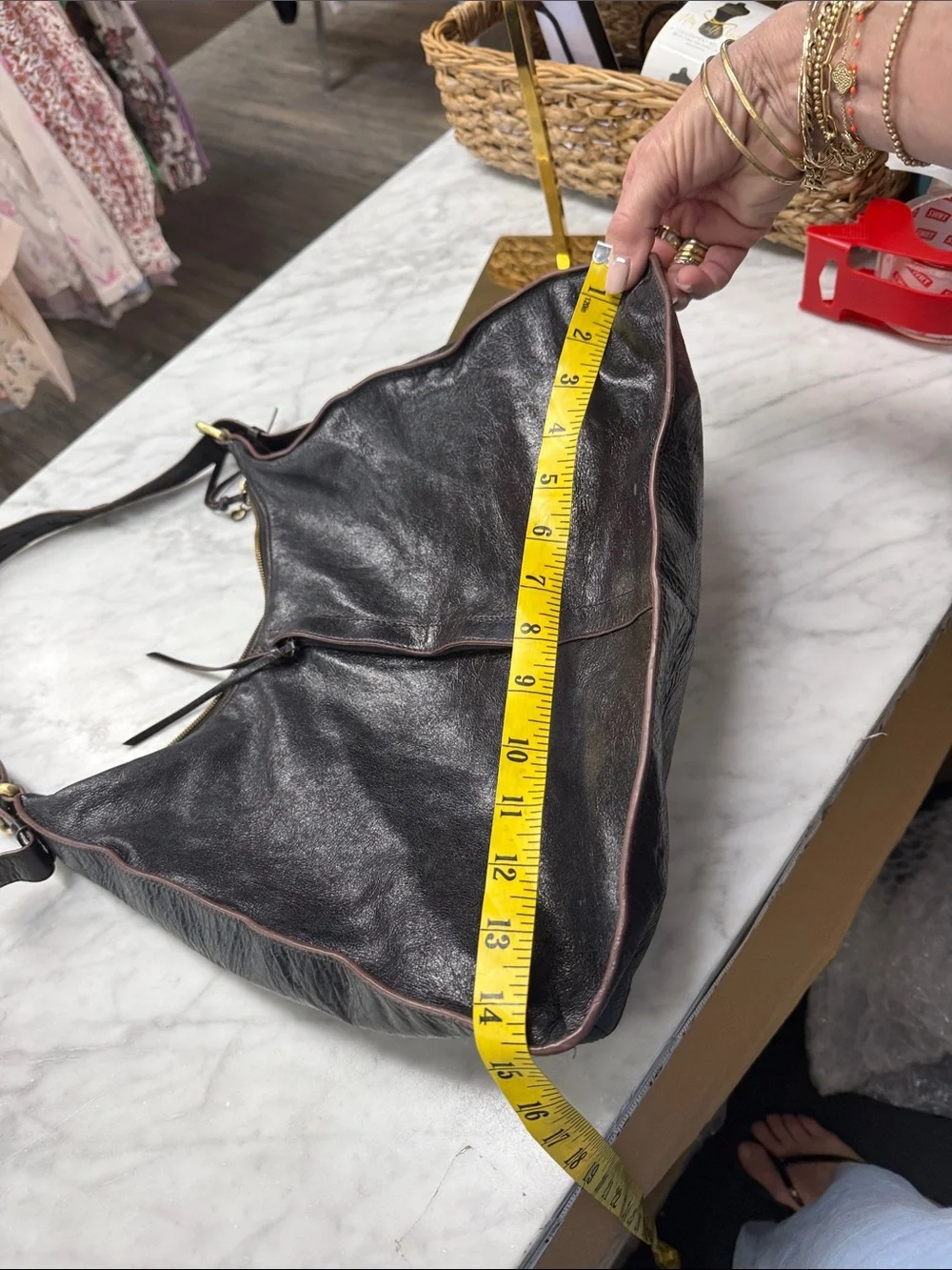 HOBO International Brown Marley Should Bag Hobo Bag Leather